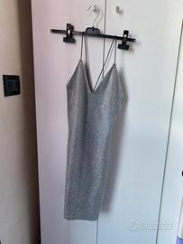 Vestito glitter argento
