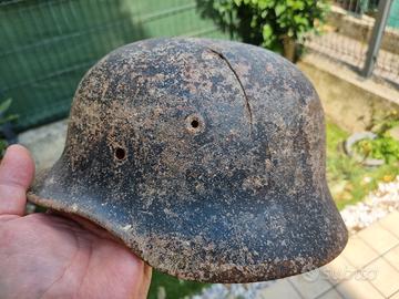 elmetto tedesco monodecal luftwaffe ww2 scavo