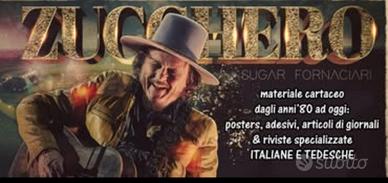 Zucchero Fornaciari materiale cartaceo in bustoni