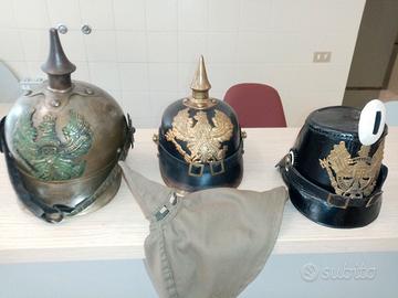 Lotto n 3 riproduzioni elmi prussiani ww1