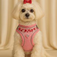 Pettorina per cane decoro floreale