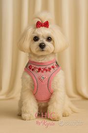 Pettorina per cane decoro floreale