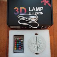 luce notturna 3D Lamp Illusioni Nuova