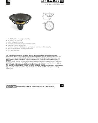 WOOFER 18SOUND 15NTLW3500 NUOVI