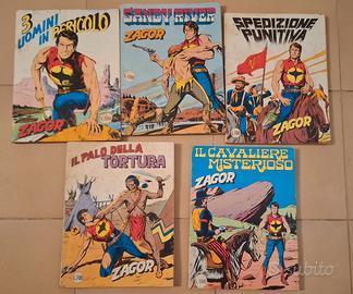 6 zagor scritta rossa prima serie + tuttozagor n 8