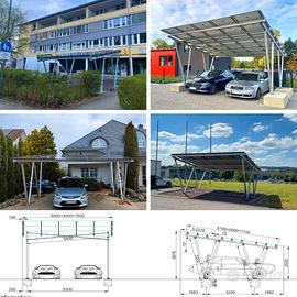 Carport auto pergola box per pannello fotovoltaico