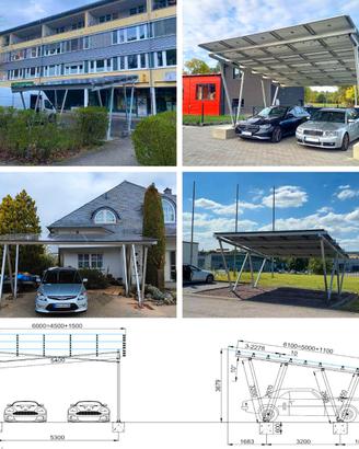 Carport auto pergola box per pannello fotovoltaico