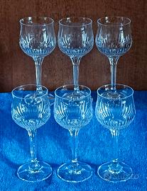 Calici vintage in cristallo di Boemia - Set 6 pz