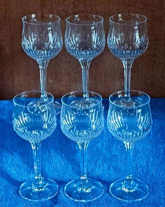 Calici vintage in cristallo di Boemia - Set 6 pz