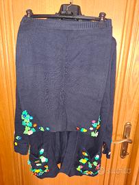 Gonna+cardigan cotone 100% vintage 