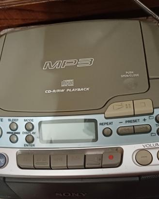 radio musicassette lettore  cd MP3  Sony 
