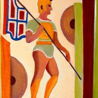 Quadri moderni acrilico su tela a tema da mostra