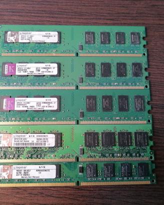 5 moduli DIMM 2GB DDR2 800 240 pin KVR800D2N6/2G