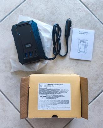 Inverter Auto 12V-220V NUOVO - Presa Schuko + 4 Po
