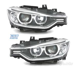 FARI BMW F30 31 11-15 OCCHI ANGEL LED FONDO NERO