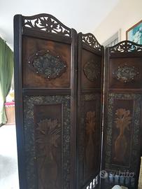 Paravento separè in legno povero