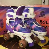 Gonex Pattini a Rotelle Regolabili con 4 Ruote Led