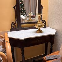 Toletta antica  in legno massello e marmo