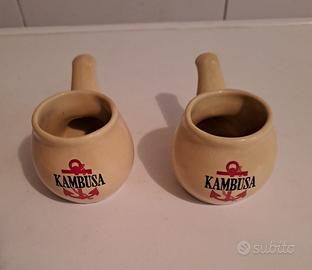 2 bicchieri in ceramica vintage Kambusa Bonomelli