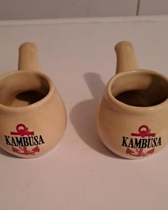 2 bicchieri in ceramica vintage Kambusa Bonomelli