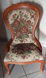 Poltroncina stile Luigi/Filippo,schienale violino-