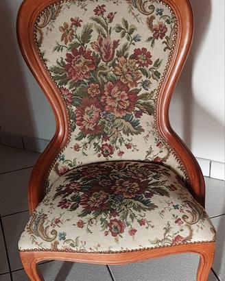 Poltroncina stile Luigi/Filippo,schienale violino-