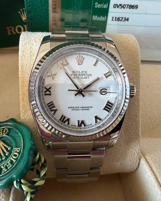Rolex Datejust ref 116234 bianco full set