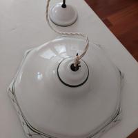 Lampadario a sospensione ceramica dipinto a mano