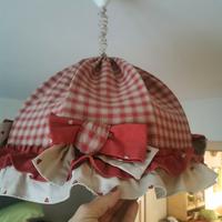 Lampadario in stoffa rustico