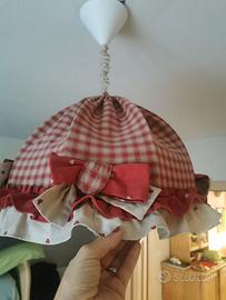 Lampadario in stoffa rustico