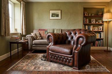 Poltrona originale inglese Chesterfield in pelle