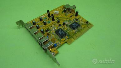 Scheda PCI con 4 porte USB 2.0 + 3 porte firewire