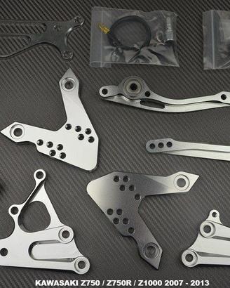 Pedane arretrate KAWASAKI Z 750 / Z1000 2007 2013