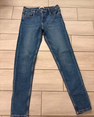 Jeans skinny Zara XS, colore blu,elasticizzato