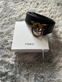 Cintura in pelle regolabile nero Pinko con fibbia