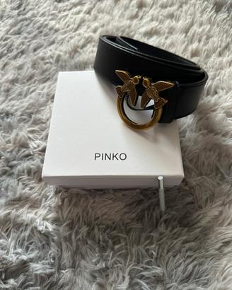 Cintura in pelle regolabile nero Pinko con fibbia