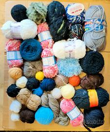 lotto stock gomitoli lana misti