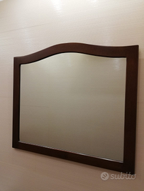 Specchiera artigianale con cornice in legno