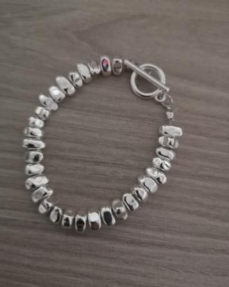 bracciale nuovo con pepite argento