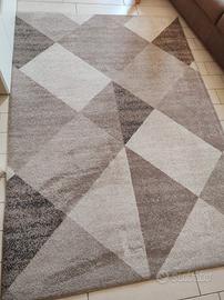 Tappeto moderno geometrico beige / tortora 160x230