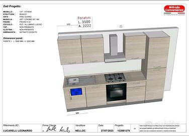 Cucina lineare da 3 metri
