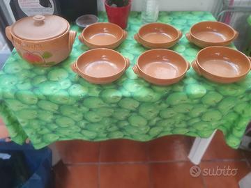 ciotole in terracotta per fagiolata o zuppa