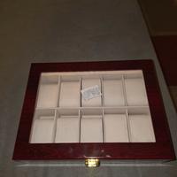 Scatola Porta Orologi 12 Posti con Coperchio Trasp