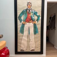 Poster corto maltese con cornice in legno