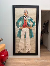 Poster corto maltese con cornice in legno