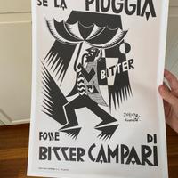 Poster stampa Campari la pioggia Depero futurismo