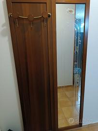 Appendiabiti a muro con specchio 200x100