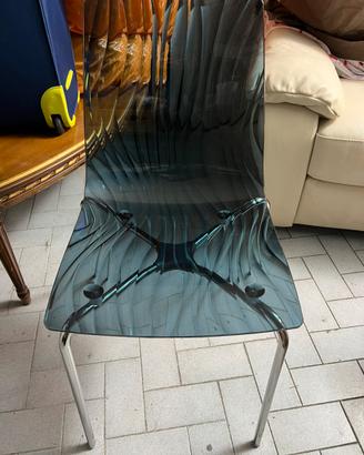 4 sedie in policarbonato