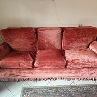 Divano rosa antico in velluto 