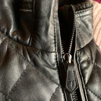 Trussardi giubbotto in pelle colore nero nuovo